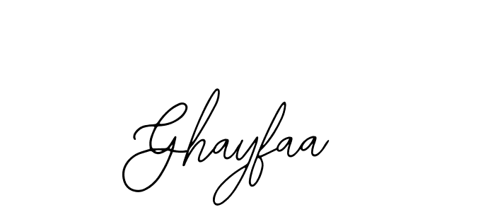 Use a signature maker to create a handwritten signature online. With this signature software, you can design (Bearetta-2O07w) your own signature for name Ghayfaa. Ghayfaa signature style 12 images and pictures png