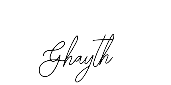 Make a beautiful signature design for name Ghayth. With this signature (Bearetta-2O07w) style, you can create a handwritten signature for free. Ghayth signature style 12 images and pictures png