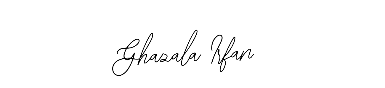The best way (Bearetta-2O07w) to make a short signature is to pick only two or three words in your name. The name Ghazala Irfan include a total of six letters. For converting this name. Ghazala Irfan signature style 12 images and pictures png