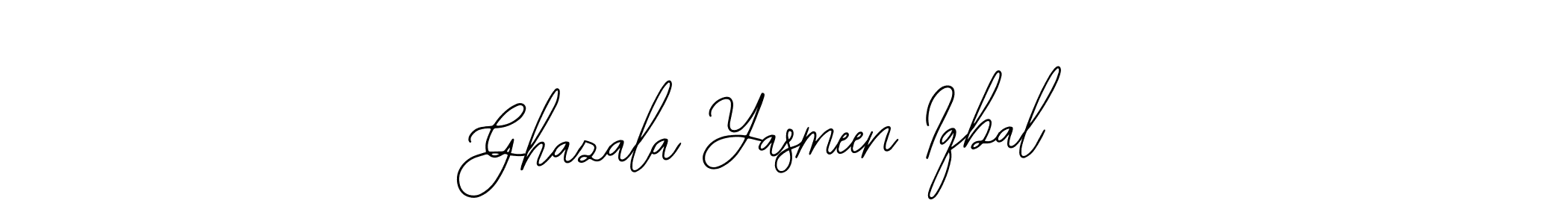 The best way (Bearetta-2O07w) to make a short signature is to pick only two or three words in your name. The name Ghazala Yasmeen Iqbal include a total of six letters. For converting this name. Ghazala Yasmeen Iqbal signature style 12 images and pictures png