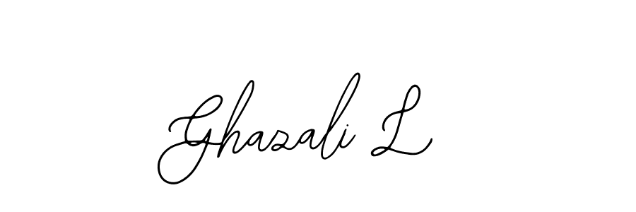 You should practise on your own different ways (Bearetta-2O07w) to write your name (Ghazali L) in signature. don't let someone else do it for you. Ghazali L signature style 12 images and pictures png