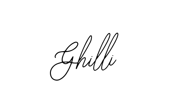 Use a signature maker to create a handwritten signature online. With this signature software, you can design (Bearetta-2O07w) your own signature for name Ghilli. Ghilli signature style 12 images and pictures png