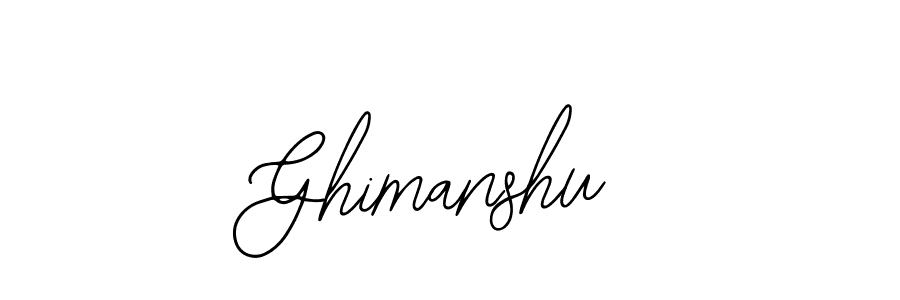 Design your own signature with our free online signature maker. With this signature software, you can create a handwritten (Bearetta-2O07w) signature for name Ghimanshu. Ghimanshu signature style 12 images and pictures png