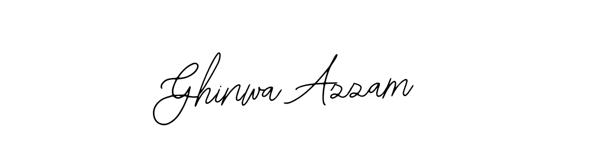 How to make Ghinwa Azzam name signature. Use Bearetta-2O07w style for creating short signs online. This is the latest handwritten sign. Ghinwa Azzam signature style 12 images and pictures png