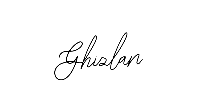 You should practise on your own different ways (Bearetta-2O07w) to write your name (Ghizlan) in signature. don't let someone else do it for you. Ghizlan signature style 12 images and pictures png