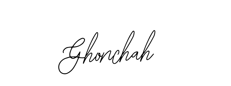 How to make Ghonchah name signature. Use Bearetta-2O07w style for creating short signs online. This is the latest handwritten sign. Ghonchah signature style 12 images and pictures png