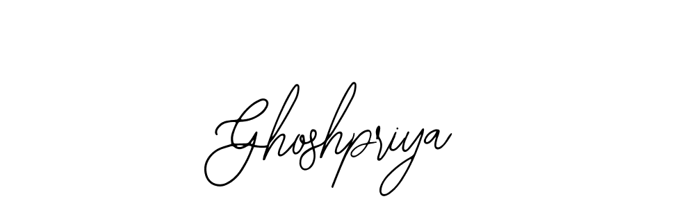 Use a signature maker to create a handwritten signature online. With this signature software, you can design (Bearetta-2O07w) your own signature for name Ghoshpriya. Ghoshpriya signature style 12 images and pictures png