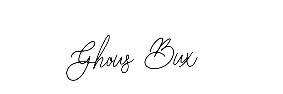 Design your own signature with our free online signature maker. With this signature software, you can create a handwritten (Bearetta-2O07w) signature for name Ghous Bux. Ghous Bux signature style 12 images and pictures png