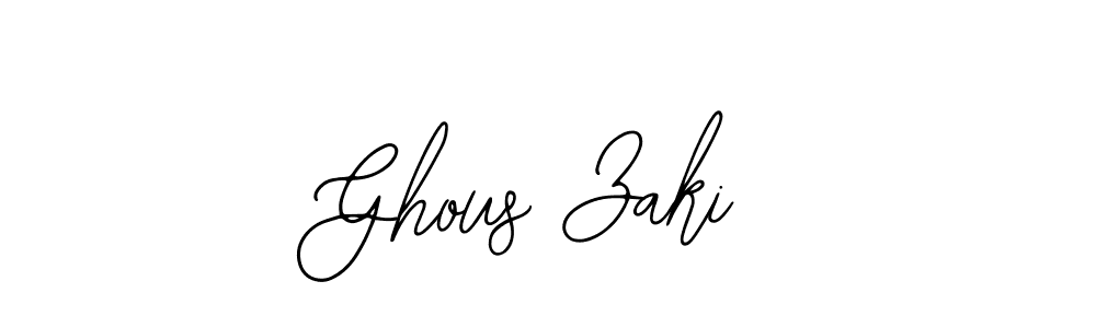 How to make Ghous Zaki name signature. Use Bearetta-2O07w style for creating short signs online. This is the latest handwritten sign. Ghous Zaki signature style 12 images and pictures png