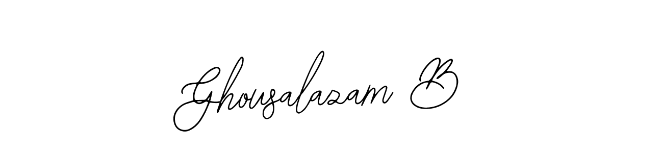 Make a beautiful signature design for name Ghousalazam B. With this signature (Bearetta-2O07w) style, you can create a handwritten signature for free. Ghousalazam B signature style 12 images and pictures png