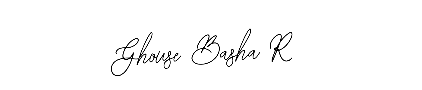 Use a signature maker to create a handwritten signature online. With this signature software, you can design (Bearetta-2O07w) your own signature for name Ghouse Basha R. Ghouse Basha R signature style 12 images and pictures png