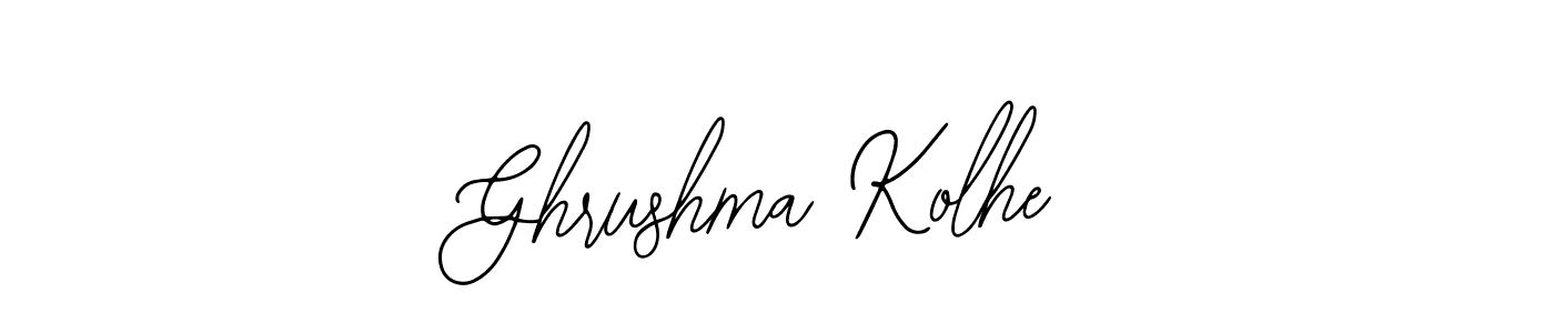Also we have Ghrushma Kolhe name is the best signature style. Create professional handwritten signature collection using Bearetta-2O07w autograph style. Ghrushma Kolhe signature style 12 images and pictures png