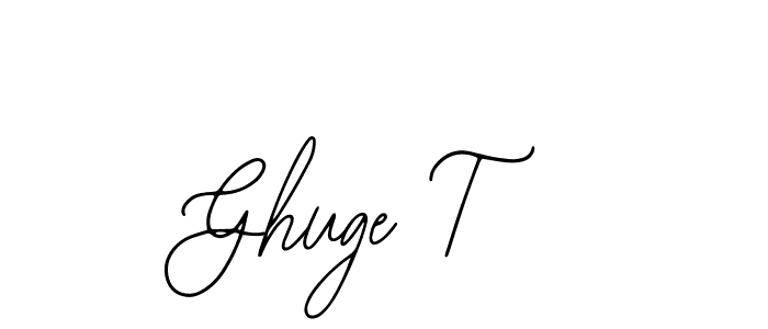 Use a signature maker to create a handwritten signature online. With this signature software, you can design (Bearetta-2O07w) your own signature for name Ghuge T. Ghuge T signature style 12 images and pictures png