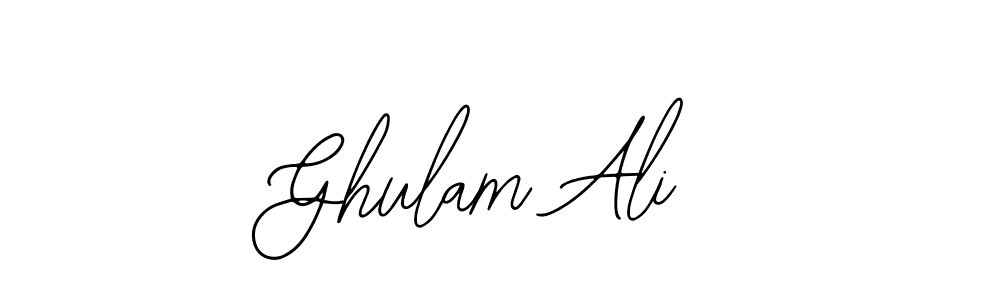 Design your own signature with our free online signature maker. With this signature software, you can create a handwritten (Bearetta-2O07w) signature for name Ghulam Ali. Ghulam Ali signature style 12 images and pictures png