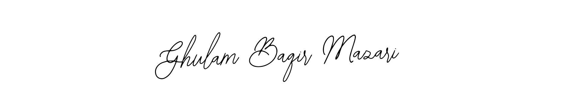 Once you've used our free online signature maker to create your best signature Bearetta-2O07w style, it's time to enjoy all of the benefits that Ghulam Baqir Mazari name signing documents. Ghulam Baqir Mazari signature style 12 images and pictures png