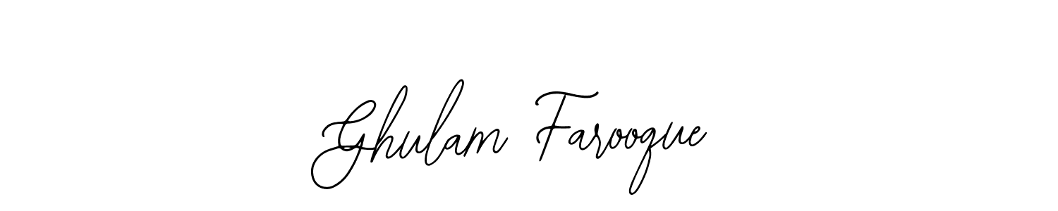 Similarly Bearetta-2O07w is the best handwritten signature design. Signature creator online .You can use it as an online autograph creator for name Ghulam Farooque. Ghulam Farooque signature style 12 images and pictures png