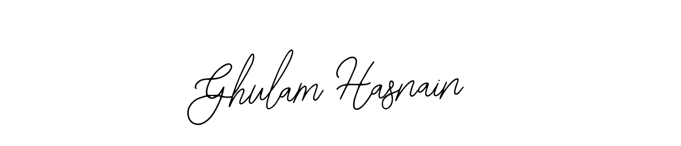Also we have Ghulam Hasnain name is the best signature style. Create professional handwritten signature collection using Bearetta-2O07w autograph style. Ghulam Hasnain signature style 12 images and pictures png