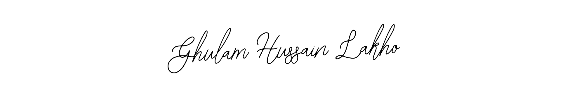 How to make Ghulam Hussain Lakho name signature. Use Bearetta-2O07w style for creating short signs online. This is the latest handwritten sign. Ghulam Hussain Lakho signature style 12 images and pictures png