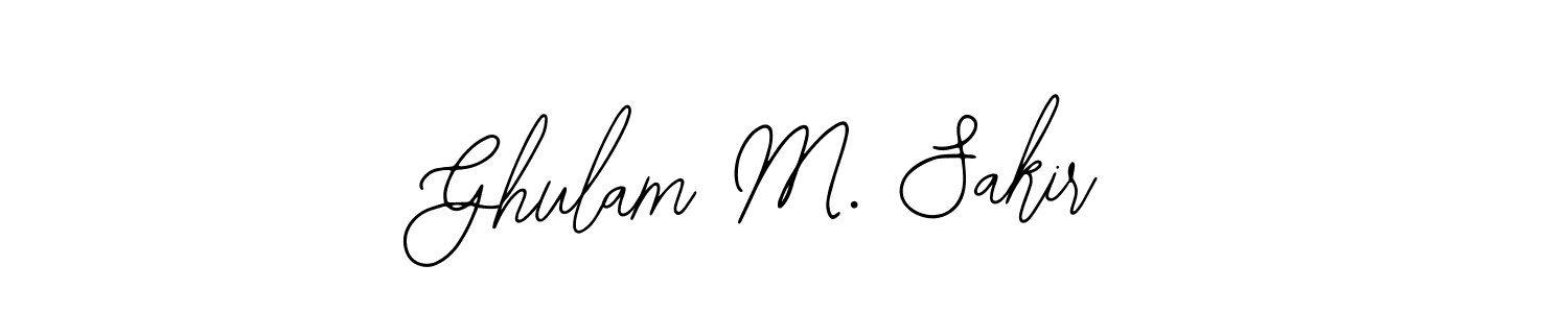 Make a beautiful signature design for name Ghulam M. Sakir. With this signature (Bearetta-2O07w) style, you can create a handwritten signature for free. Ghulam M. Sakir signature style 12 images and pictures png
