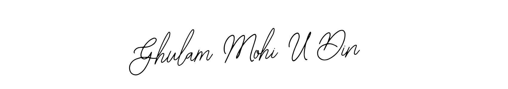 Use a signature maker to create a handwritten signature online. With this signature software, you can design (Bearetta-2O07w) your own signature for name Ghulam Mohi U Din. Ghulam Mohi U Din signature style 12 images and pictures png