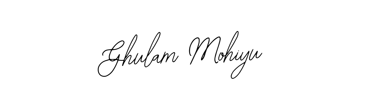 How to make Ghulam Mohiyu name signature. Use Bearetta-2O07w style for creating short signs online. This is the latest handwritten sign. Ghulam Mohiyu signature style 12 images and pictures png