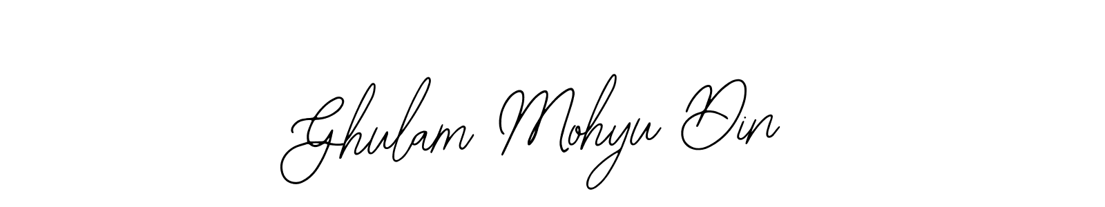 Also You can easily find your signature by using the search form. We will create Ghulam Mohyu Din name handwritten signature images for you free of cost using Bearetta-2O07w sign style. Ghulam Mohyu Din signature style 12 images and pictures png