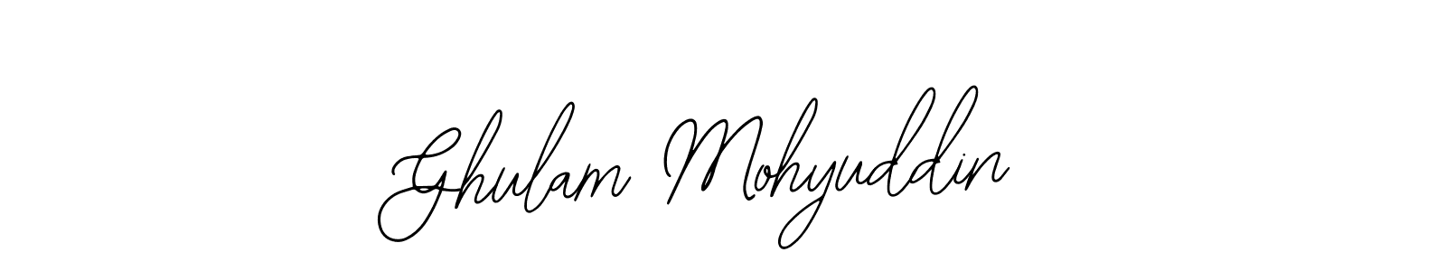 The best way (Bearetta-2O07w) to make a short signature is to pick only two or three words in your name. The name Ghulam Mohyuddin include a total of six letters. For converting this name. Ghulam Mohyuddin signature style 12 images and pictures png