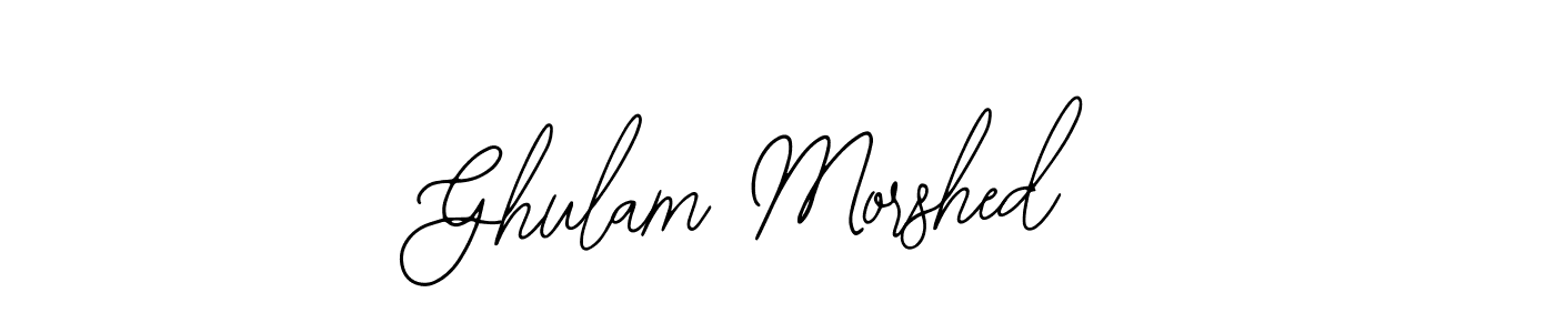 The best way (Bearetta-2O07w) to make a short signature is to pick only two or three words in your name. The name Ghulam Morshed include a total of six letters. For converting this name. Ghulam Morshed signature style 12 images and pictures png