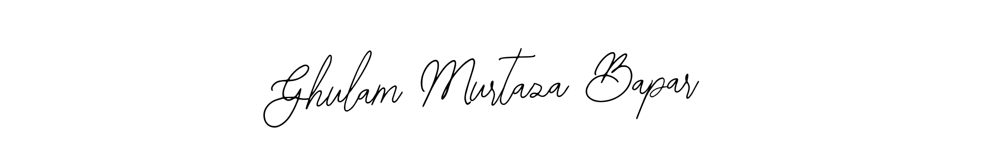 How to Draw Ghulam Murtaza Bapar signature style? Bearetta-2O07w is a latest design signature styles for name Ghulam Murtaza Bapar. Ghulam Murtaza Bapar signature style 12 images and pictures png