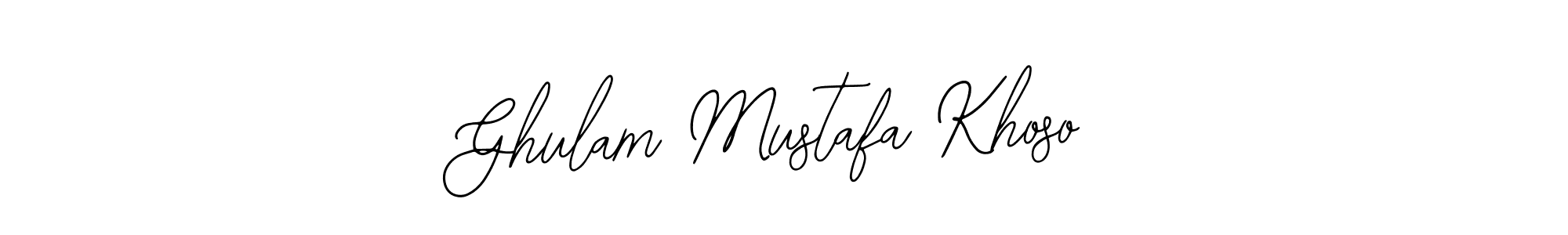 Also we have Ghulam Mustafa Khoso name is the best signature style. Create professional handwritten signature collection using Bearetta-2O07w autograph style. Ghulam Mustafa Khoso signature style 12 images and pictures png