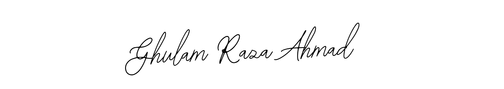 Use a signature maker to create a handwritten signature online. With this signature software, you can design (Bearetta-2O07w) your own signature for name Ghulam Raza Ahmad. Ghulam Raza Ahmad signature style 12 images and pictures png