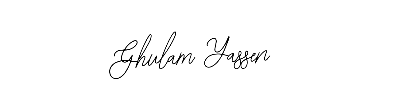 Use a signature maker to create a handwritten signature online. With this signature software, you can design (Bearetta-2O07w) your own signature for name Ghulam Yassen. Ghulam Yassen signature style 12 images and pictures png