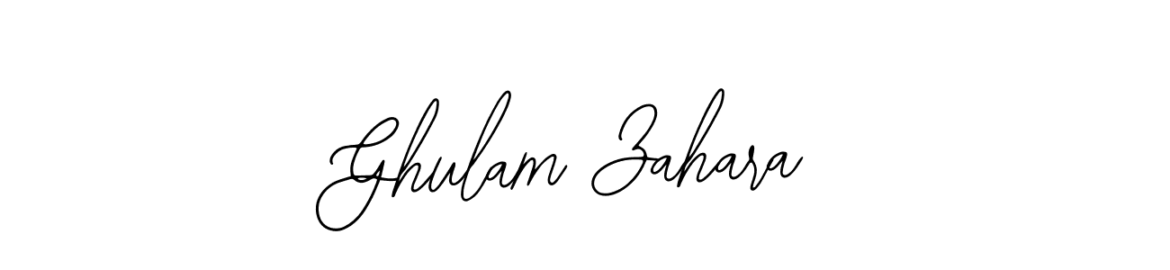 if you are searching for the best signature style for your name Ghulam Zahara. so please give up your signature search. here we have designed multiple signature styles  using Bearetta-2O07w. Ghulam Zahara signature style 12 images and pictures png