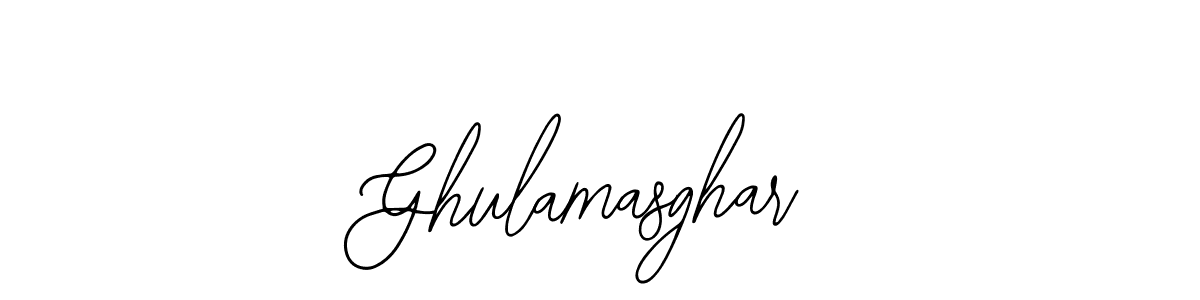 How to make Ghulamasghar name signature. Use Bearetta-2O07w style for creating short signs online. This is the latest handwritten sign. Ghulamasghar signature style 12 images and pictures png