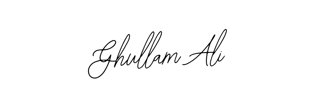 You should practise on your own different ways (Bearetta-2O07w) to write your name (Ghullam Ali) in signature. don't let someone else do it for you. Ghullam Ali signature style 12 images and pictures png