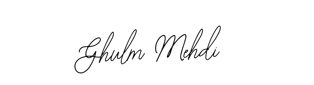 Also You can easily find your signature by using the search form. We will create Ghulm Mehdi name handwritten signature images for you free of cost using Bearetta-2O07w sign style. Ghulm Mehdi signature style 12 images and pictures png