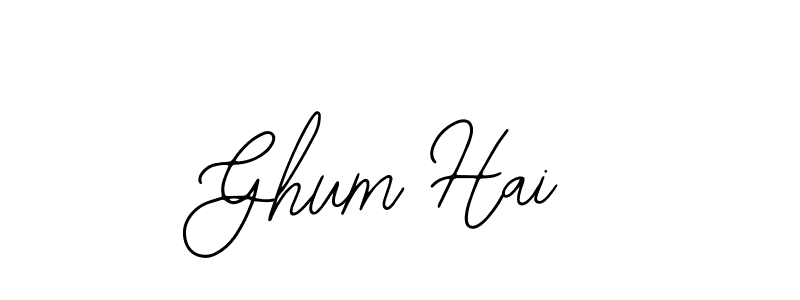 Use a signature maker to create a handwritten signature online. With this signature software, you can design (Bearetta-2O07w) your own signature for name Ghum Hai. Ghum Hai signature style 12 images and pictures png