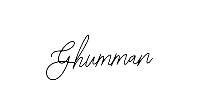 How to make Ghumman name signature. Use Bearetta-2O07w style for creating short signs online. This is the latest handwritten sign. Ghumman signature style 12 images and pictures png