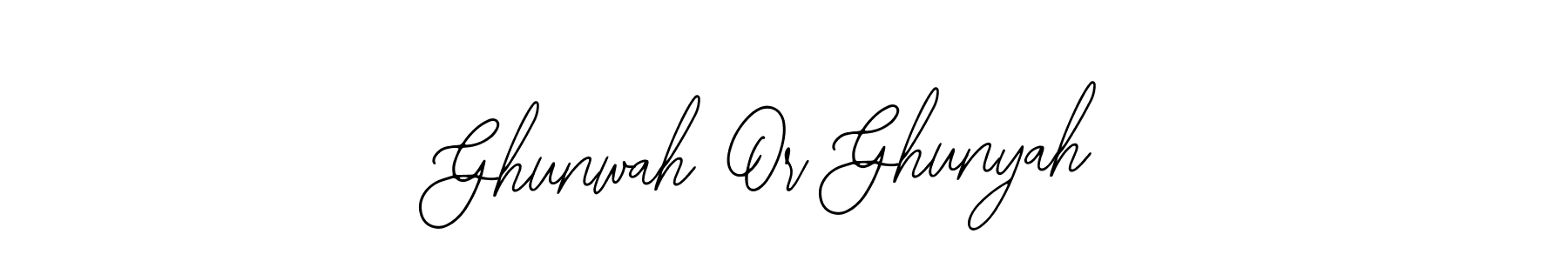 Ghunwah Or Ghunyah stylish signature style. Best Handwritten Sign (Bearetta-2O07w) for my name. Handwritten Signature Collection Ideas for my name Ghunwah Or Ghunyah. Ghunwah Or Ghunyah signature style 12 images and pictures png