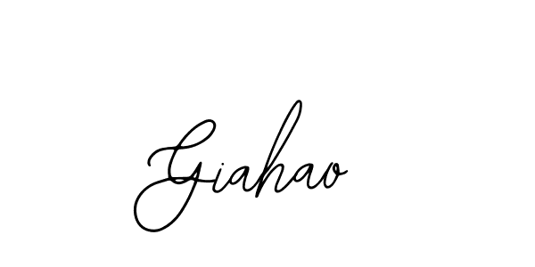 How to make Giahao signature? Bearetta-2O07w is a professional autograph style. Create handwritten signature for Giahao name. Giahao signature style 12 images and pictures png