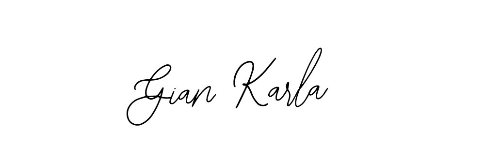 Use a signature maker to create a handwritten signature online. With this signature software, you can design (Bearetta-2O07w) your own signature for name Gian Karla. Gian Karla signature style 12 images and pictures png