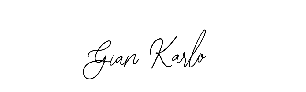 Bearetta-2O07w is a professional signature style that is perfect for those who want to add a touch of class to their signature. It is also a great choice for those who want to make their signature more unique. Get Gian Karlo name to fancy signature for free. Gian Karlo signature style 12 images and pictures png