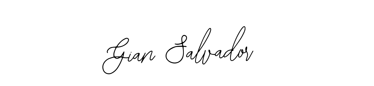 Use a signature maker to create a handwritten signature online. With this signature software, you can design (Bearetta-2O07w) your own signature for name Gian Salvador. Gian Salvador signature style 12 images and pictures png