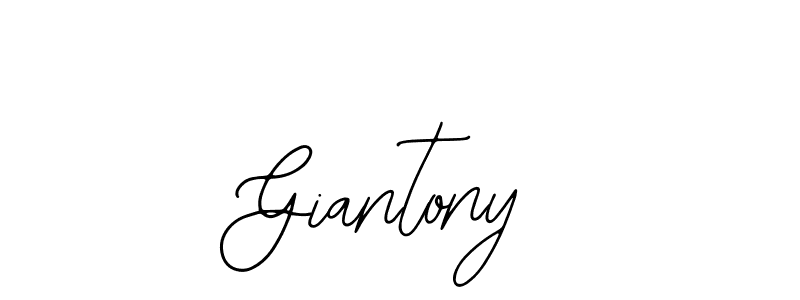 Design your own signature with our free online signature maker. With this signature software, you can create a handwritten (Bearetta-2O07w) signature for name Giantony. Giantony signature style 12 images and pictures png