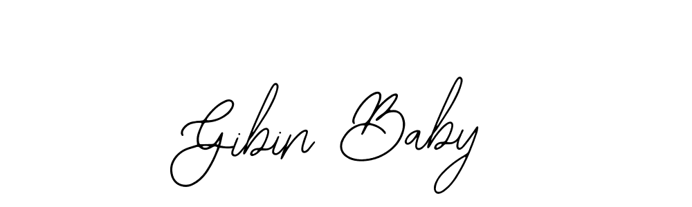 Gibin Baby stylish signature style. Best Handwritten Sign (Bearetta-2O07w) for my name. Handwritten Signature Collection Ideas for my name Gibin Baby. Gibin Baby signature style 12 images and pictures png