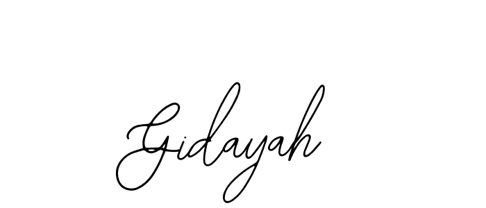 The best way (Bearetta-2O07w) to make a short signature is to pick only two or three words in your name. The name Gidayah include a total of six letters. For converting this name. Gidayah signature style 12 images and pictures png