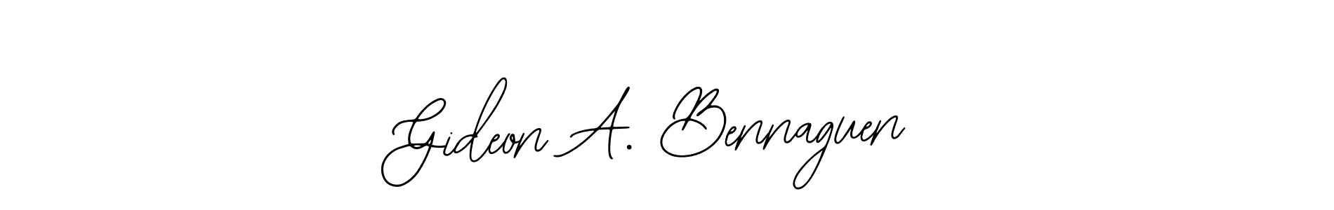 It looks lik you need a new signature style for name Gideon A. Bennaguen. Design unique handwritten (Bearetta-2O07w) signature with our free signature maker in just a few clicks. Gideon A. Bennaguen signature style 12 images and pictures png