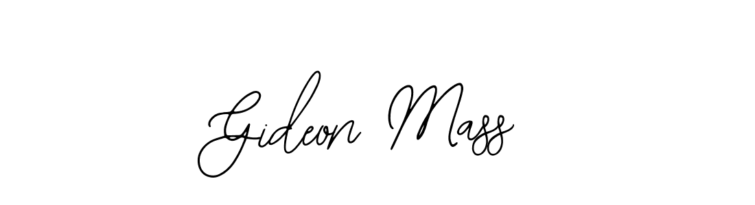 How to make Gideon Mass name signature. Use Bearetta-2O07w style for creating short signs online. This is the latest handwritten sign. Gideon Mass signature style 12 images and pictures png