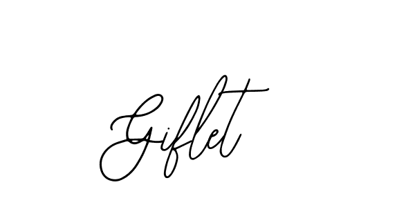How to make Giflet signature? Bearetta-2O07w is a professional autograph style. Create handwritten signature for Giflet name. Giflet signature style 12 images and pictures png