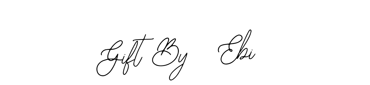 Similarly Bearetta-2O07w is the best handwritten signature design. Signature creator online .You can use it as an online autograph creator for name Gift By   Ebi. Gift By   Ebi signature style 12 images and pictures png